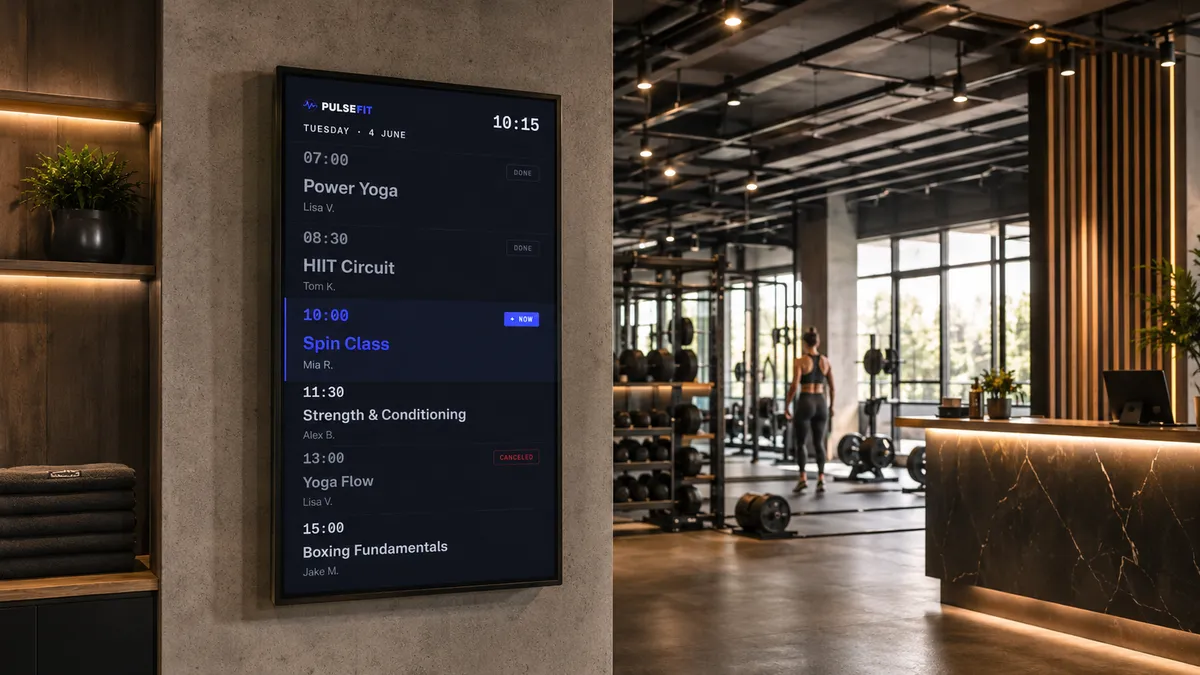 Digital Signage for Fitness Studios: Everything You Need to Get Started
