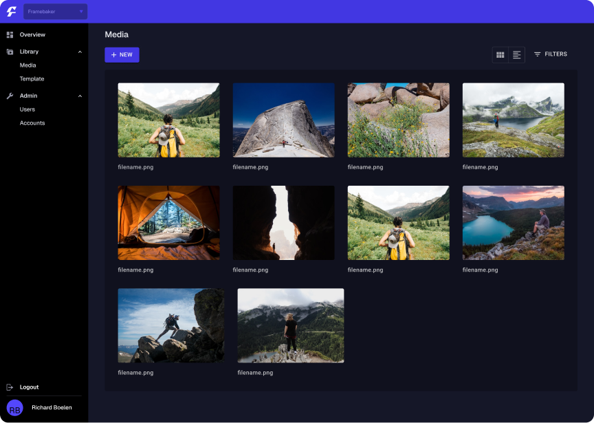 Framebaker interface demo